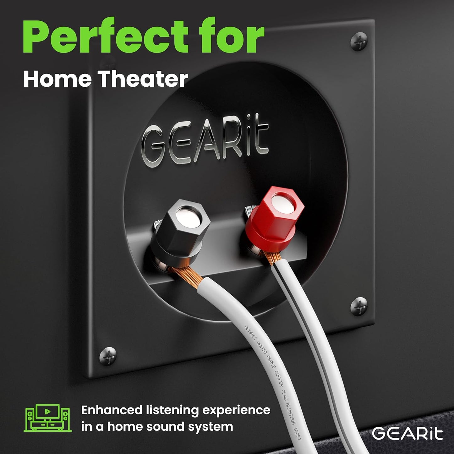12AWG Speaker Wire, Pro Series 12 AWG Gauge Speaker Wire Cable (50 Feet / 15.24 Meters) Great Use for Home Theater Speakers and Car Speakers White