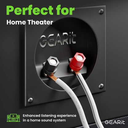 12AWG Speaker Wire,  Pro Series 12 AWG Gauge Speaker Wire Cable (50 Feet / 15.24 Meters) Great Use for Home Theater Speakers and Car Speakers White