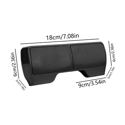 PC Computer Speakers External Clip on Computer Speakers USB Powered Wired Multimedia Mini Soundbar for Computer Laptop Speakers