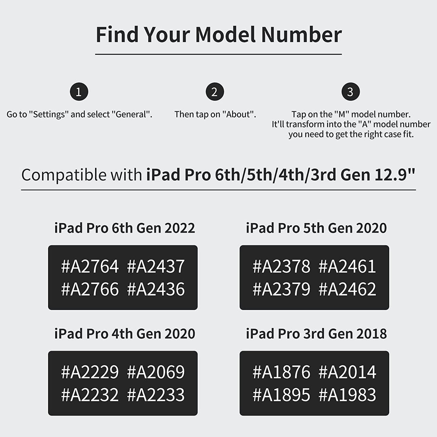 HOLIMET Ipad Pro 12.9 Case 2022 6Th/5Th/4Th/3Rd Generation Case 2021 2020 2018 with Pencil Holder Pocket Strap Folio Stand Cover Soft TPU Back Shockproof, Auto Sleep/Wake,Vegan Leather