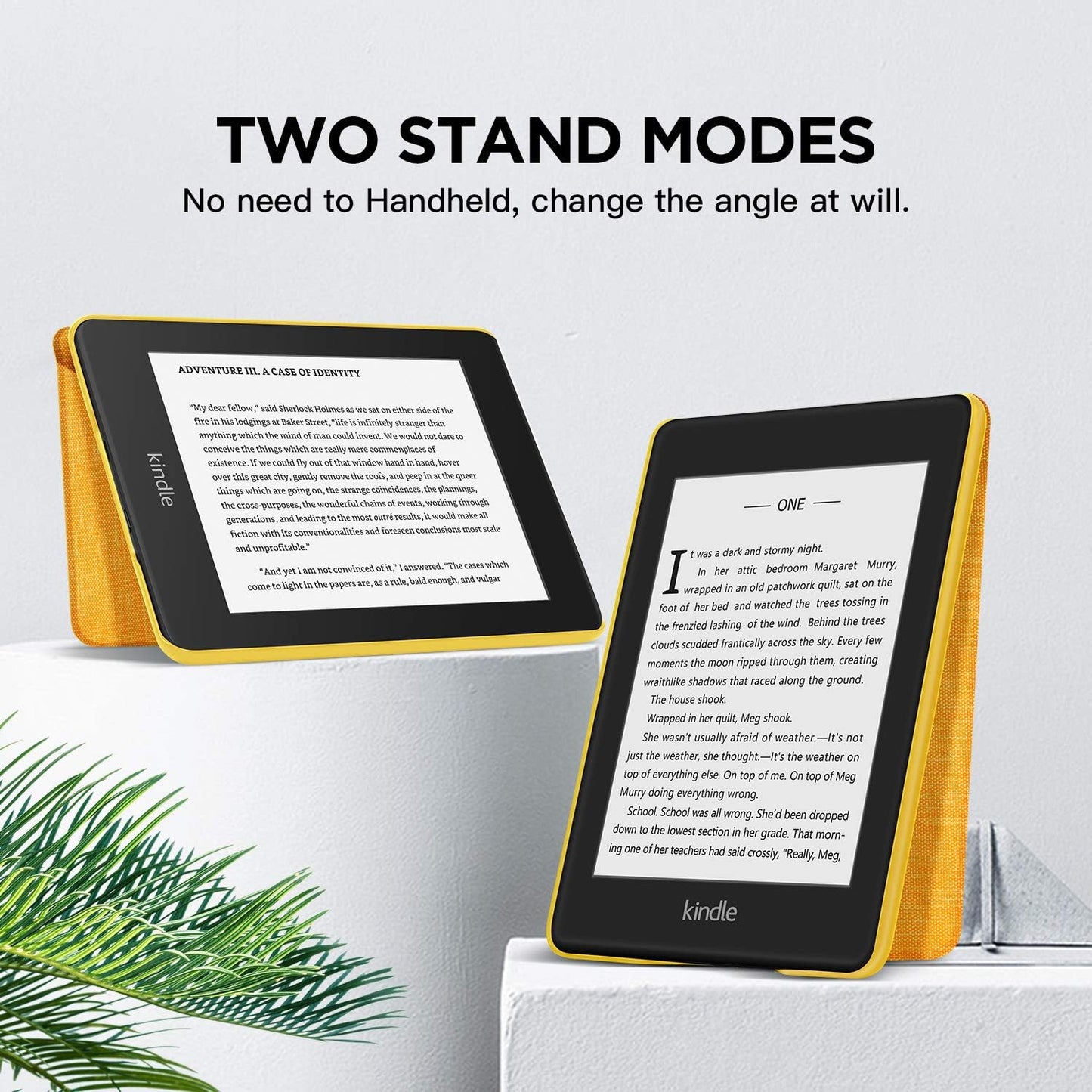 Fabric Folding Case for Kindle (10Th Generation - 2019 Release), Lightweight Hands-Free Stand Cover with Auto Wake/Sleep, Only Suitable for Kindle 10Th Generation 2019 Released, Yellow
