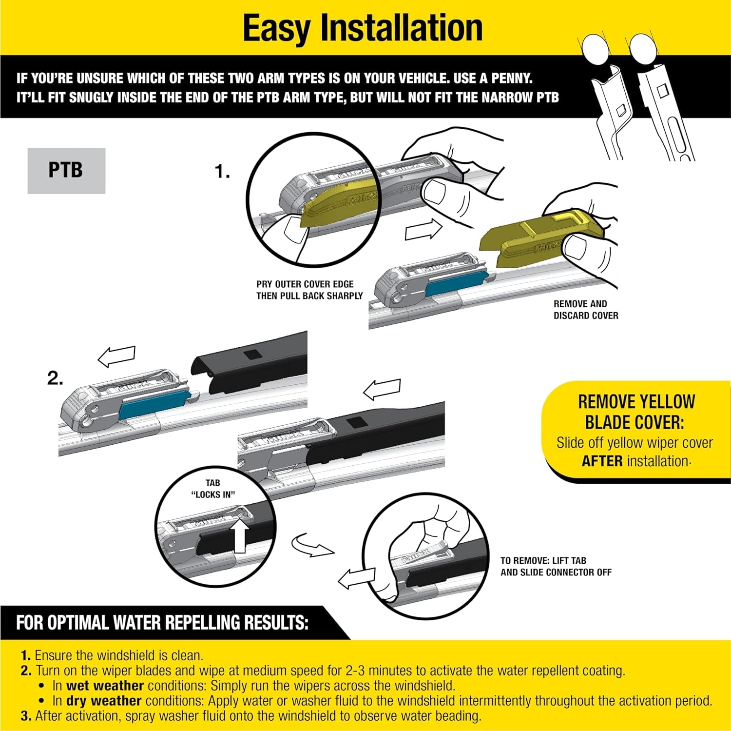 - 810163 Latitude Water Repellency Wiper Blade Combo Pack 26" and 16"