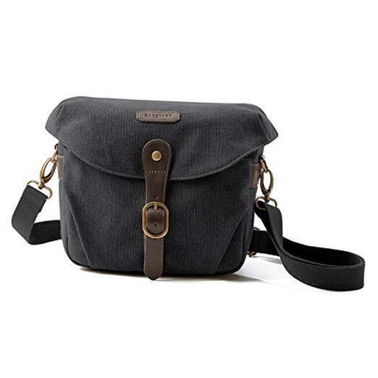 Camera Bag, SLR DSLR Canvas Crossbody Camera Case, Compact Camera 01-Black