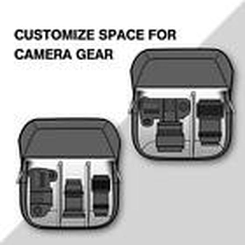 Camera Bag, SLR DSLR Canvas Crossbody Camera Case, Compact Camera 01-Black