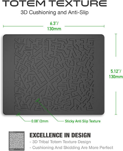 Anti Slip Pad Sticky Gripping Gel Pad Multifunctional Fixate Non-Slip Mounting Cell Pad, 6.3 X 5.1 Inch (2 Pack)
