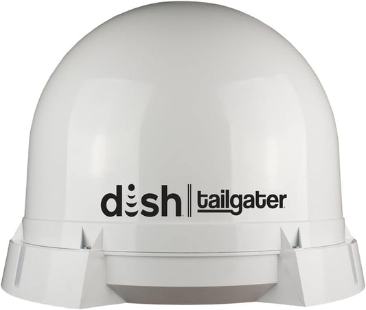 DT4450 DISH Tailgater Bundle - Portable/Roof Mountable Satellite TV Antenna and DISH Wally HD Receiver , White , Western & Eastern Arc Satellites