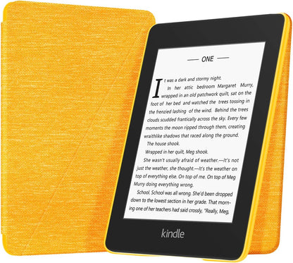 Fabric Folding Case for Kindle (10Th Generation - 2019 Release), Lightweight Hands-Free Stand Cover with Auto Wake/Sleep, Only Suitable for Kindle 10Th Generation 2019 Released, Yellow